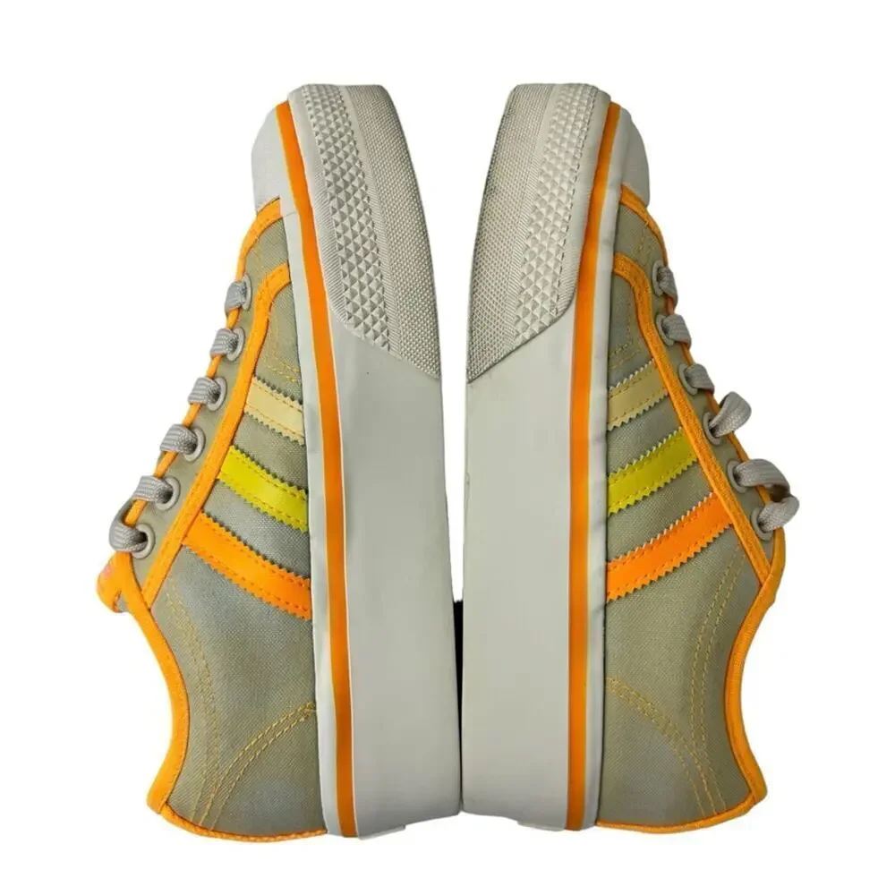 Adidas Nizza Platform Parley Women Shoe Yellow Tint Orange Sneaker Trainer SZ 5